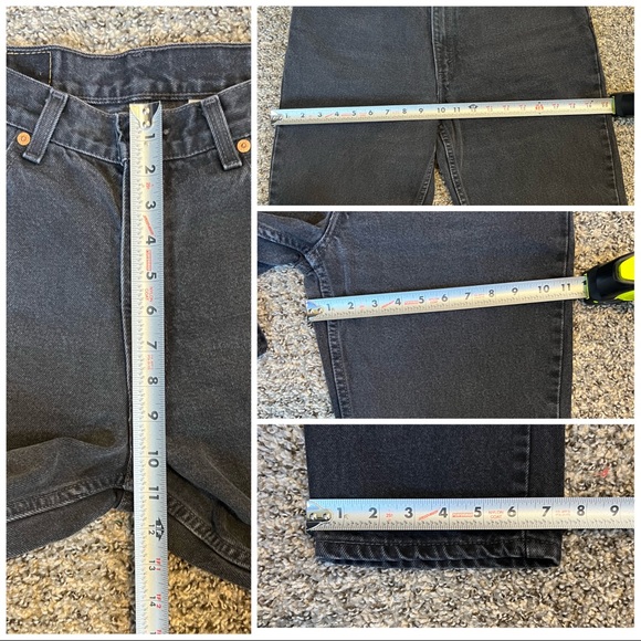 Vintage Levi’s 512 Slim Fit High Rise Waist Black 28x30 Tag Size 11 - Picture 4 of 6